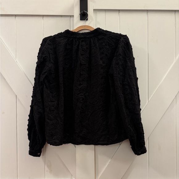 Anthropologie SEEN WORN KEPT Kathryn Floral-textured Button-up Blouse Top - Picture 7 of 8